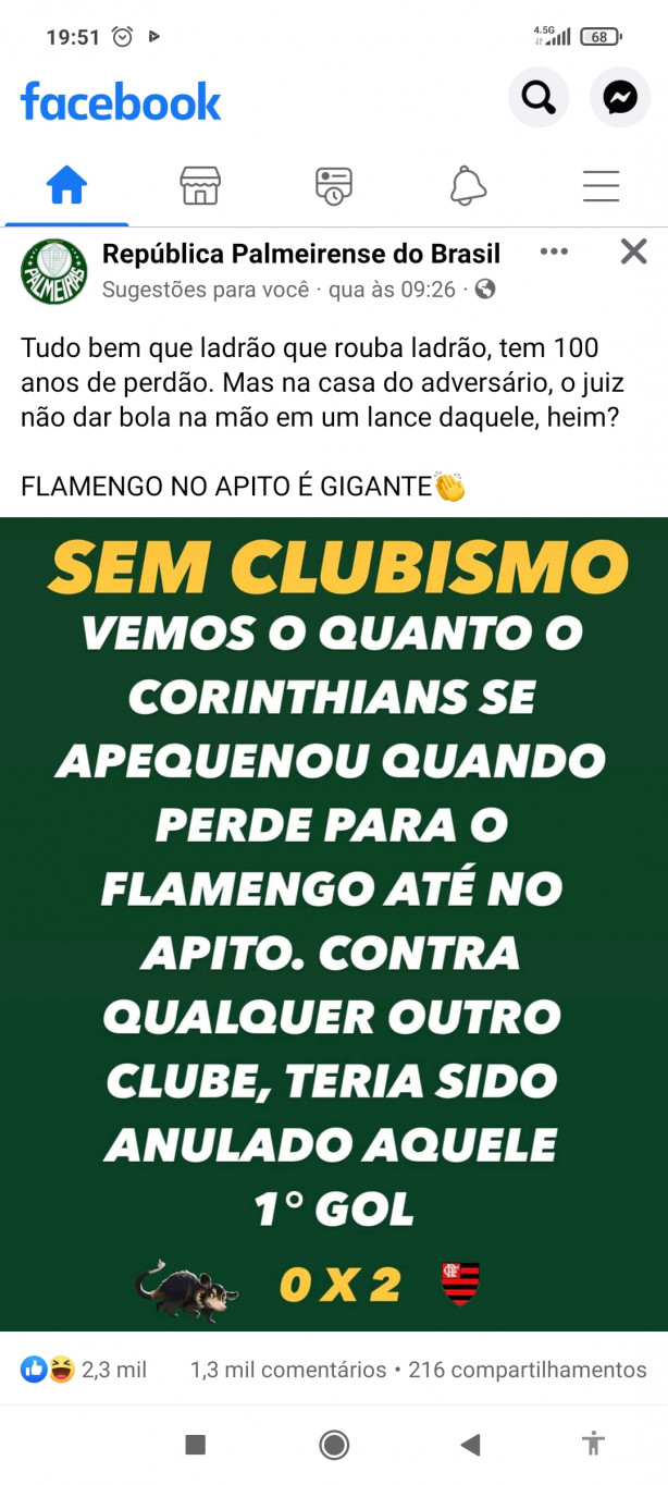 Sobre o primeiro gol do Flamengo