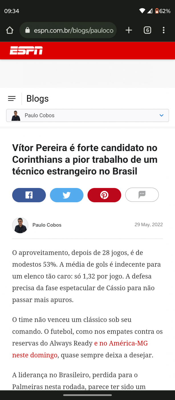 Vitor Pereira vai ser o pior tcnico estrangeiro do pas