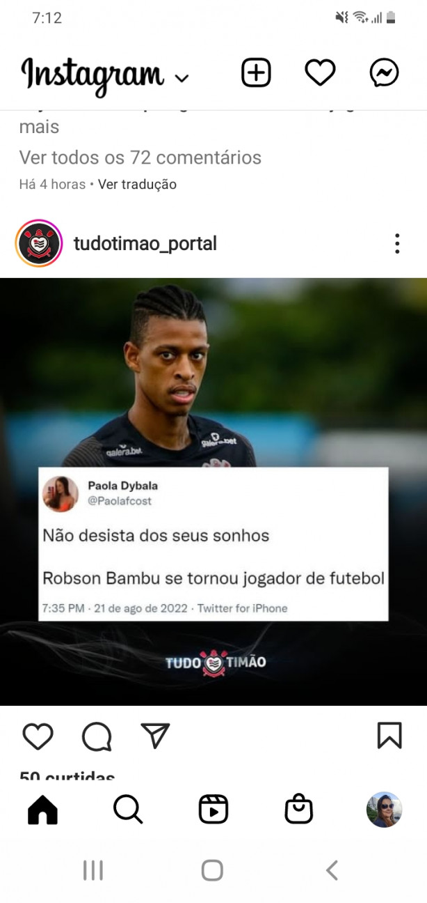 N�o desista de seus sonhos.