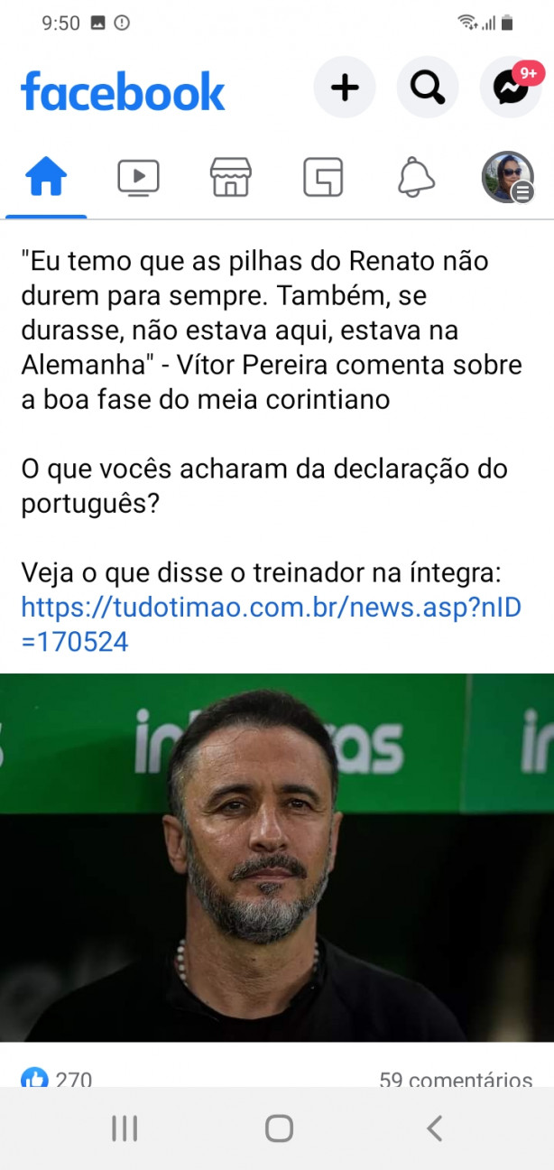 Vitor Pereira sobre Reinato Augusto.