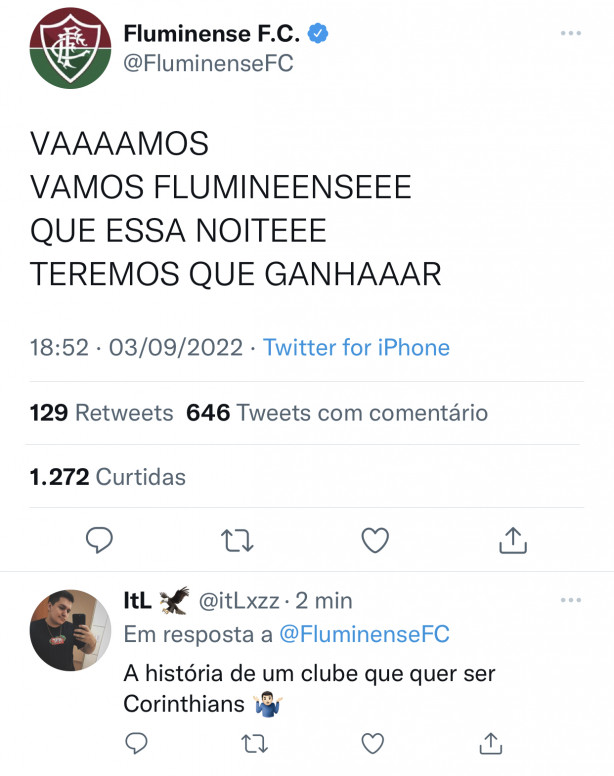 Fluminense no tem nem vergonha