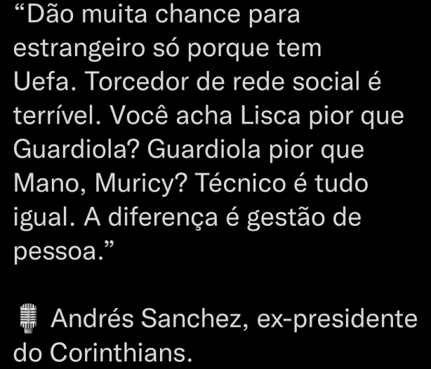 Grande Andr�s Sanchez!
