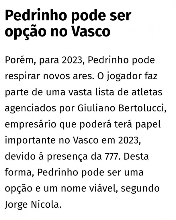 E o Pedrinho, hein?