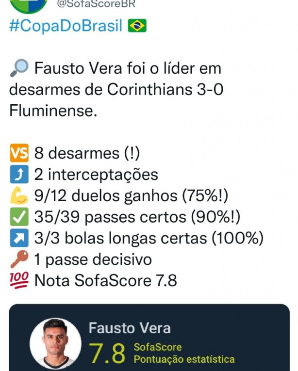 Ontem jogaram 3 Faustos Vera?
