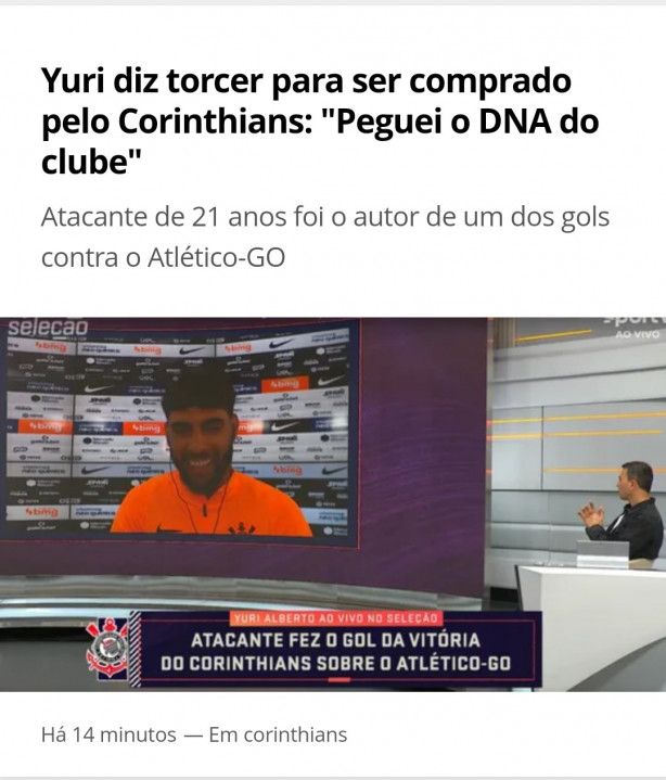 Essa informao vai aquecer o corao de todos os torcedores do Corinthians