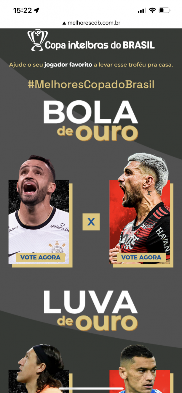 VOTA��O - Melhores da Copa do Brasil - (C�ssio e Renato Augusto) concorrendo