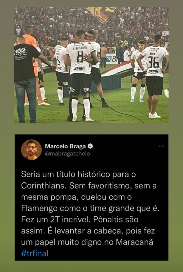 Setorista falando do jogo