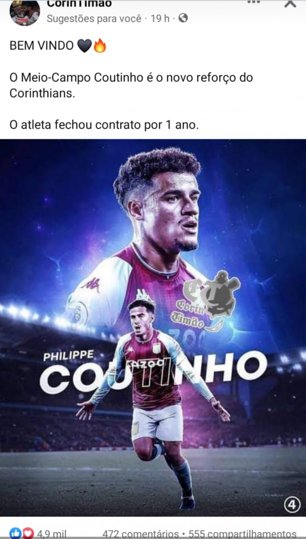 Coutinho fechado, ser�?