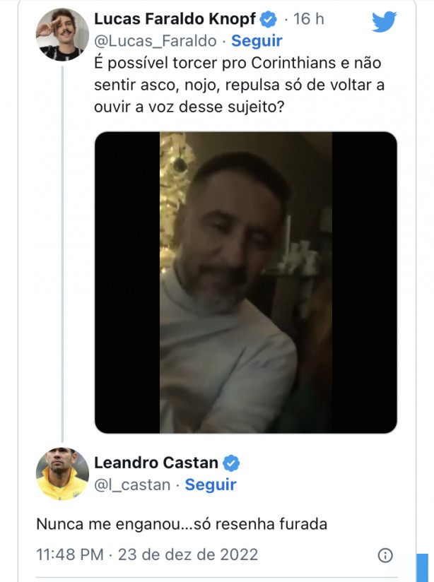Leandro castn dispara contra Vitor Pereira