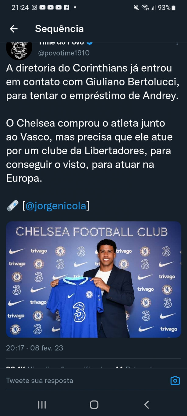 Andrey Chelsea (Ex Vasco)