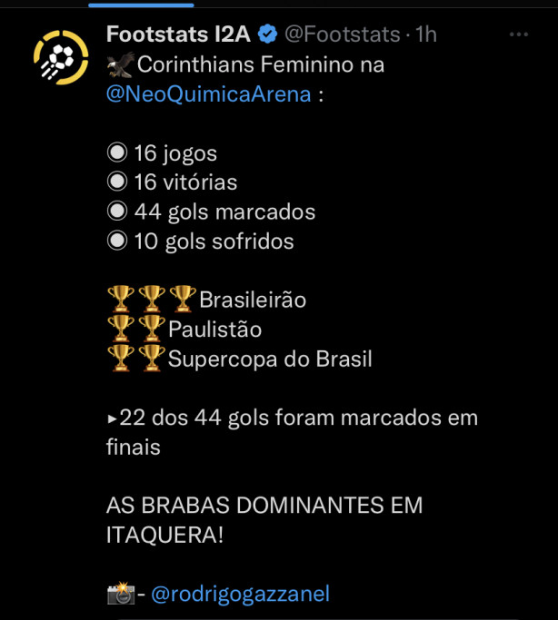 Neo Qumica Arena e Corinthians feminino