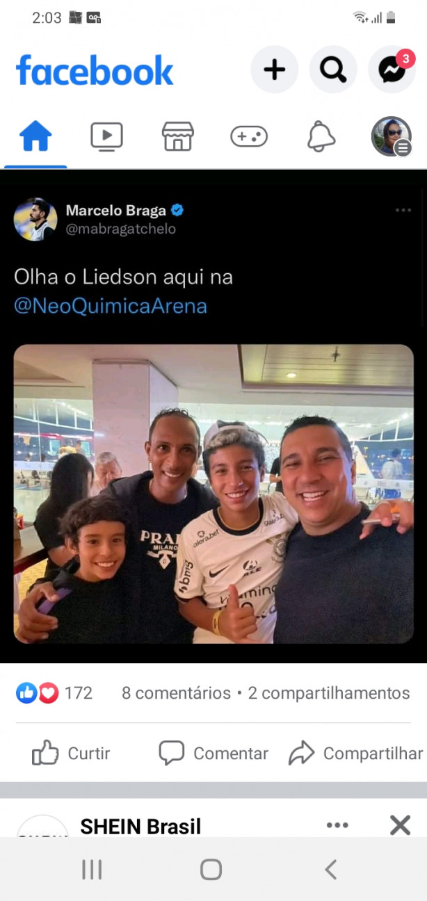 Olha estava no jogo ontem.