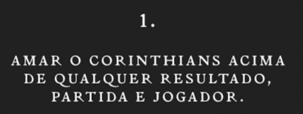 Primeiro mandamento do Corinthians