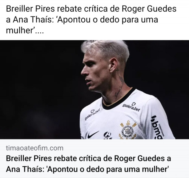 Roger guedes virou meu �dolo