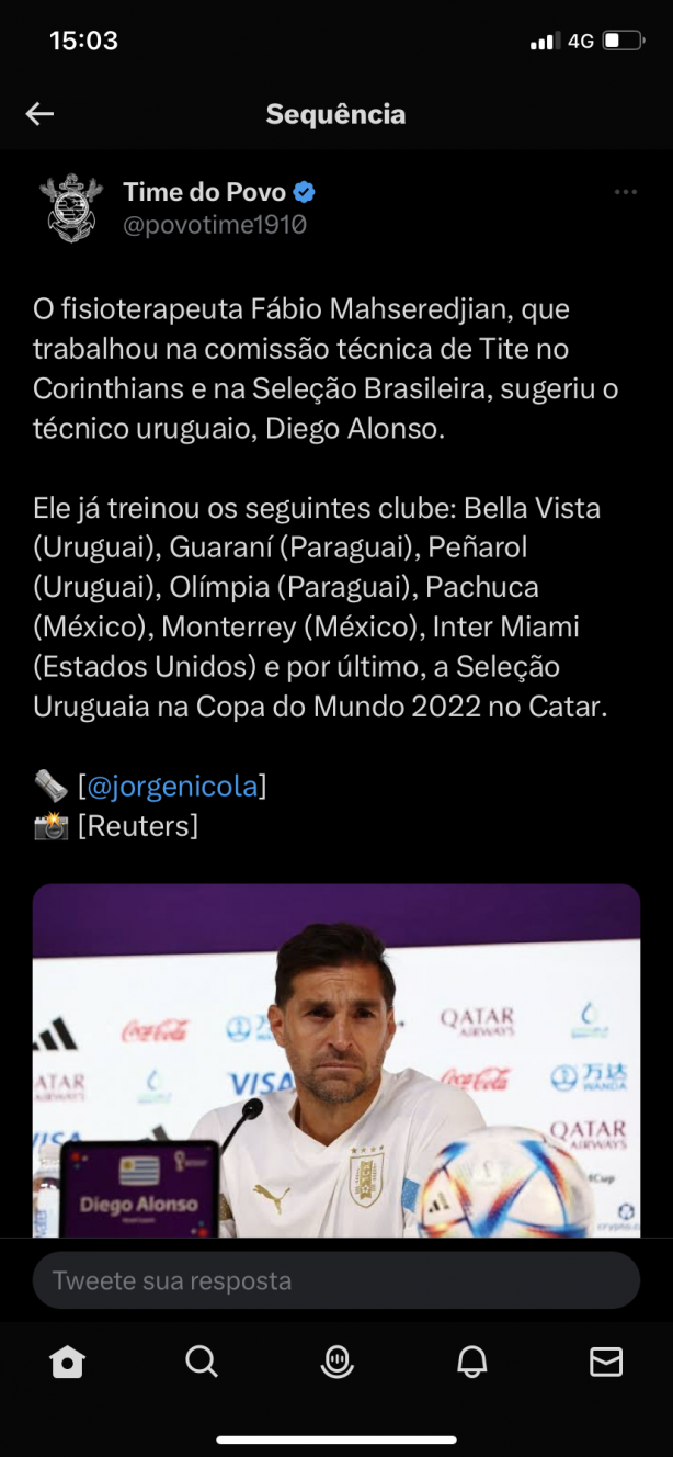 Diego alonso ex Uruguai - sugerido