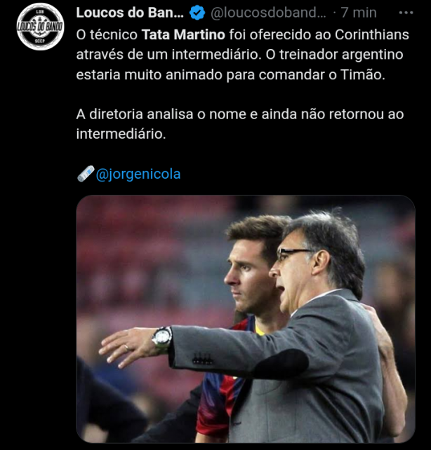 Tata Martino foi oferecido ao tim�o