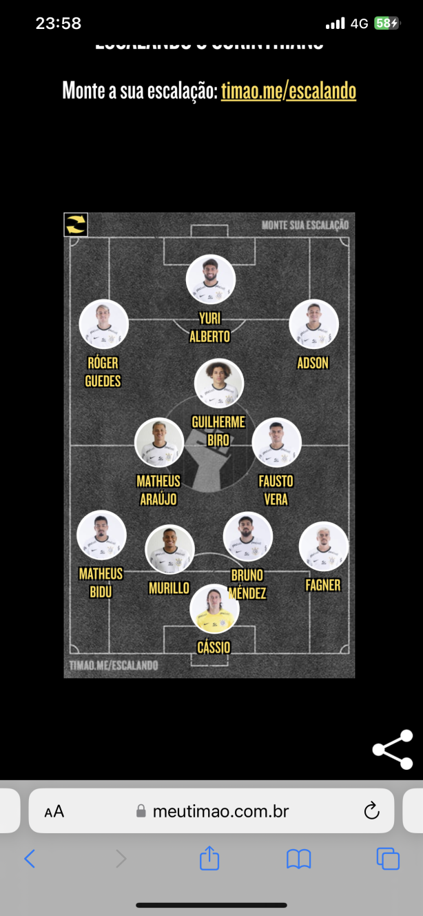 Meu time contra o Botafogo: