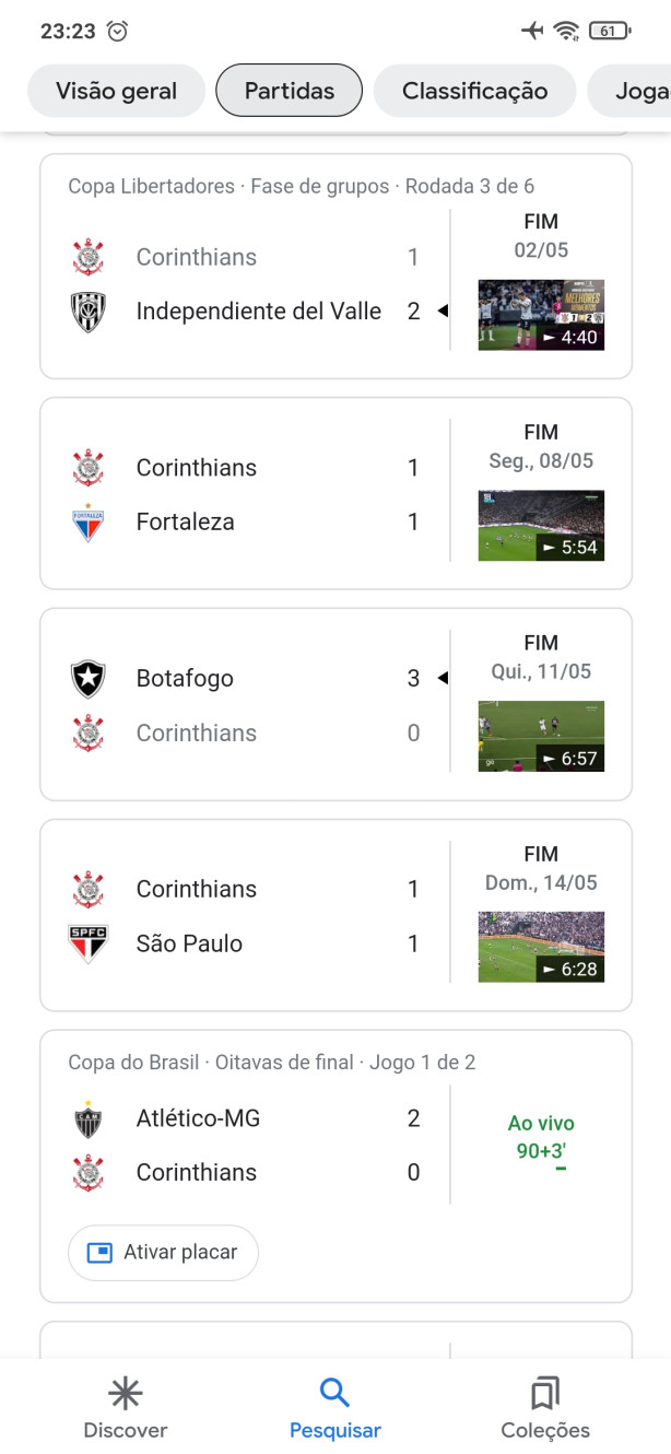 5 jogos! 9 gols sofrido... 3 marcado! VoltaCUCA