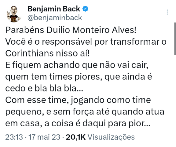 O Beijamin Back disse isso...