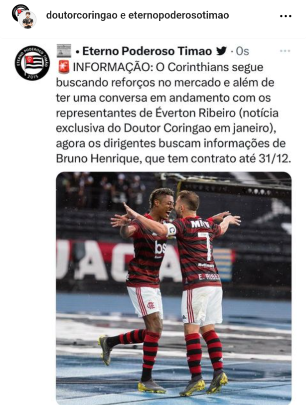 Corinthians de olho no Bruno Henrique