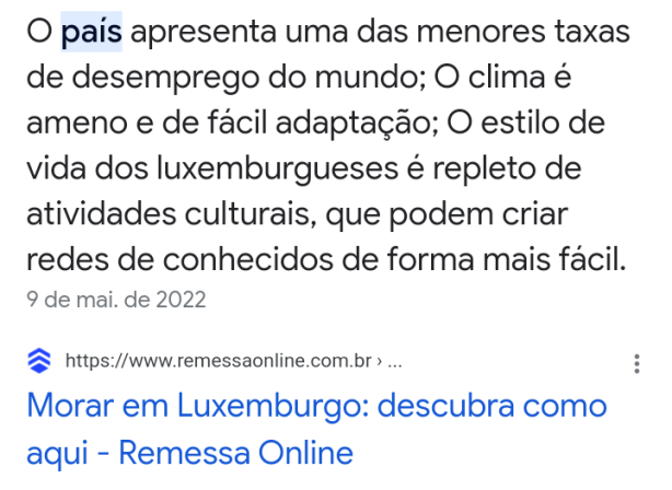 Trabalho de Luxemburgo � bom sim