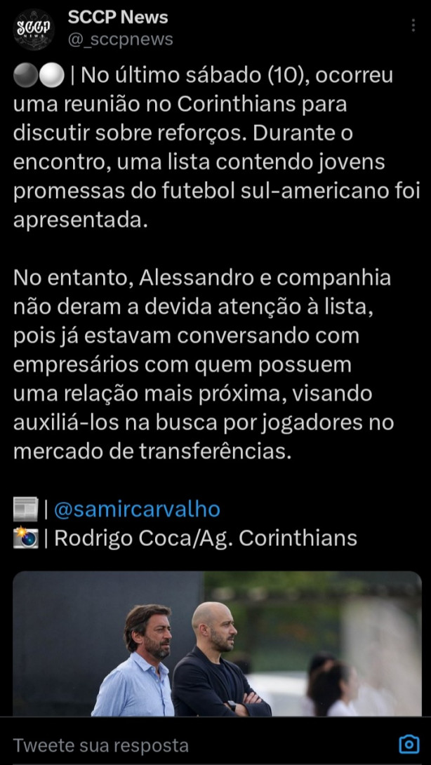 INFORMA��0: Alessandro monta esquema com empres�rios amigos para contrata��o e rejeita os de fora