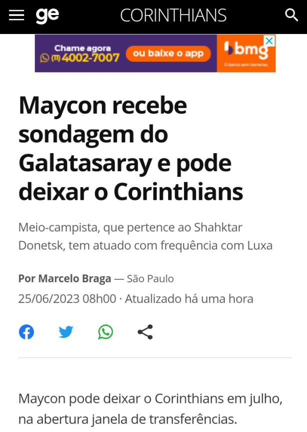 (urgente) (ge) Maycon pode ir para o galatasaray