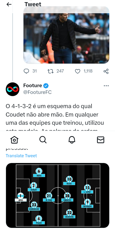 Coudet � melhor op��o!