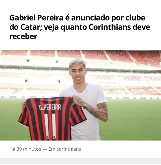 Gabriel Pereira de clube novo