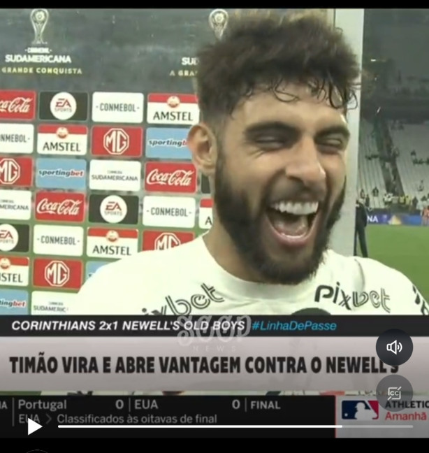 Yuri Alberto visivelmente muito triste com a sa�da do Guedes