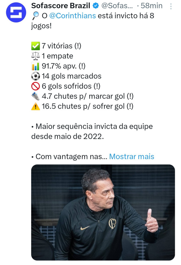 Invicto h� 8 jogos!