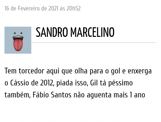 Bizarro: Olha a data desse coment�rio.