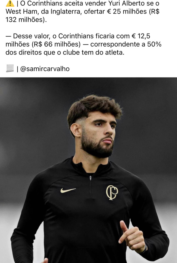 Trocaram meio time pelo Yuri Alberto