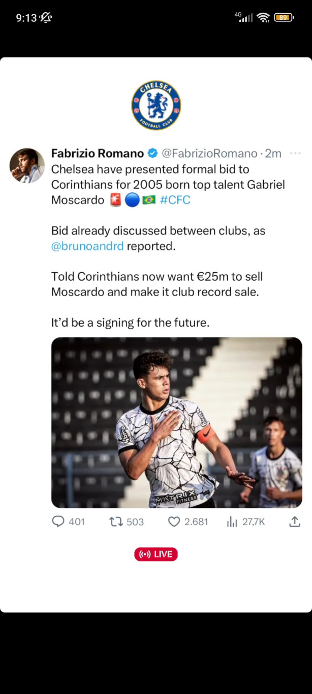 Moscardo vai ser vendido