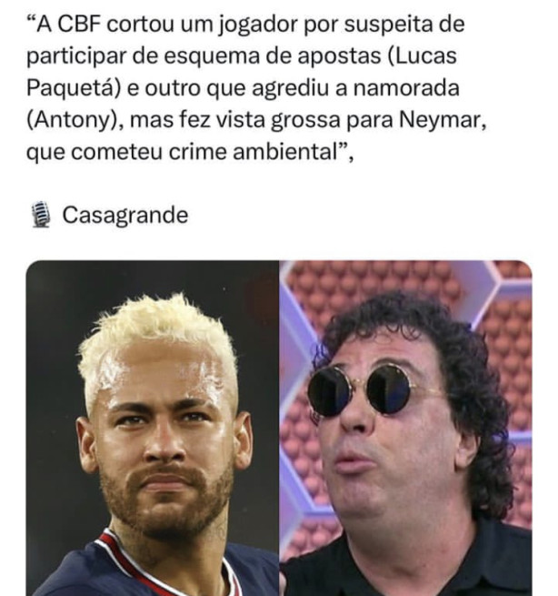 As vezes Casagrande d� uma dentro�