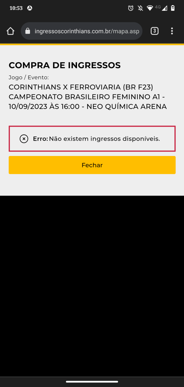 Venda de ingressos