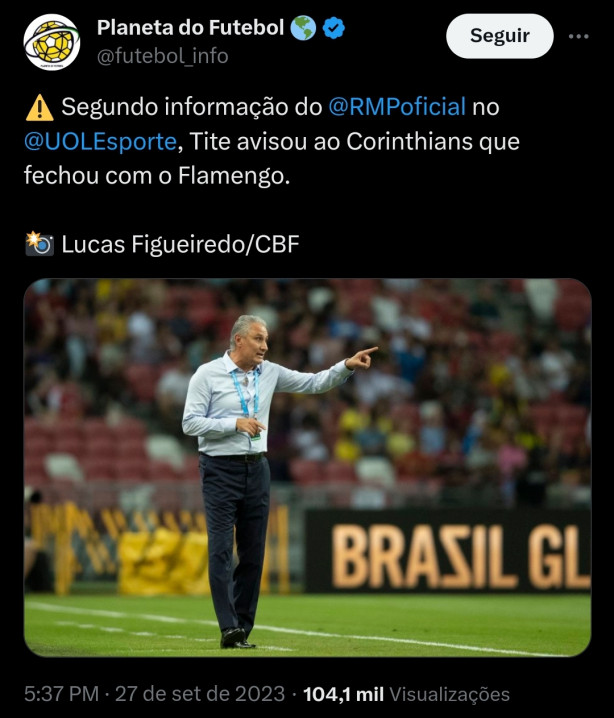 Tite fechado com o Flamengo!