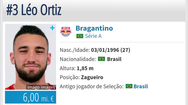 Lo Ortiz zagueiro do Red Bull Bragantino