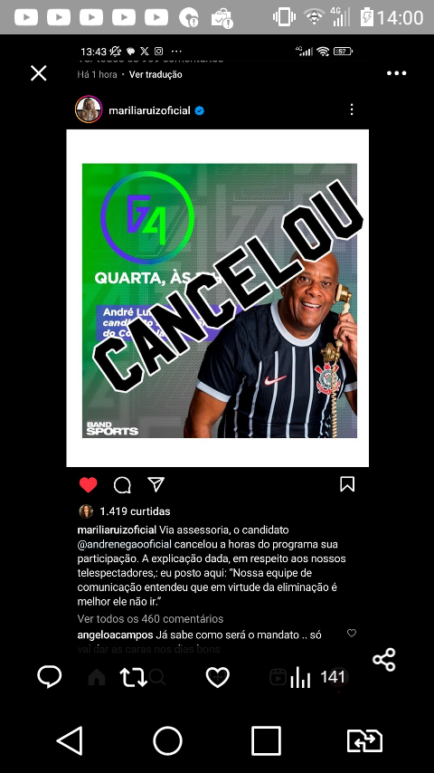 Andre negao oportunista e covarde