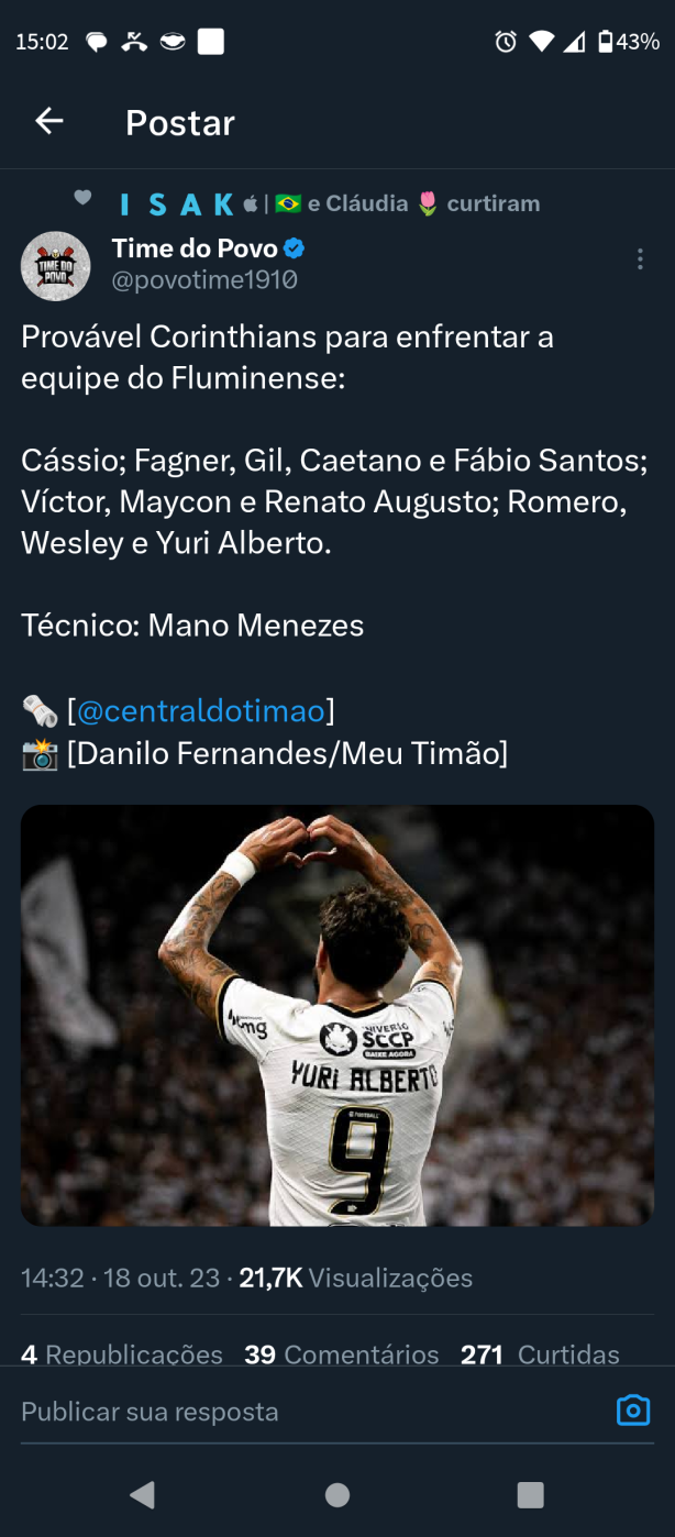 C�ssio, Fagner, Gil, F�bio Santos
