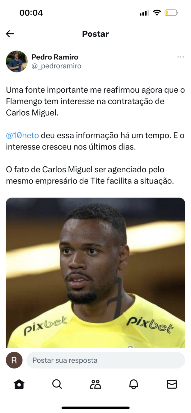 Carlos Miguel no Flamengo!