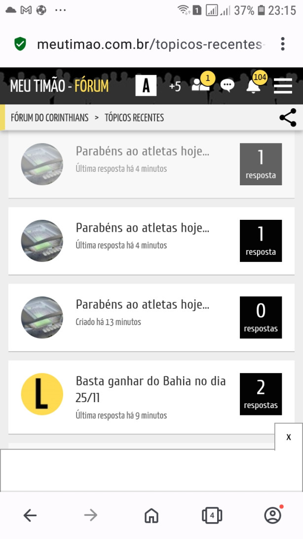 Bug no f�rum