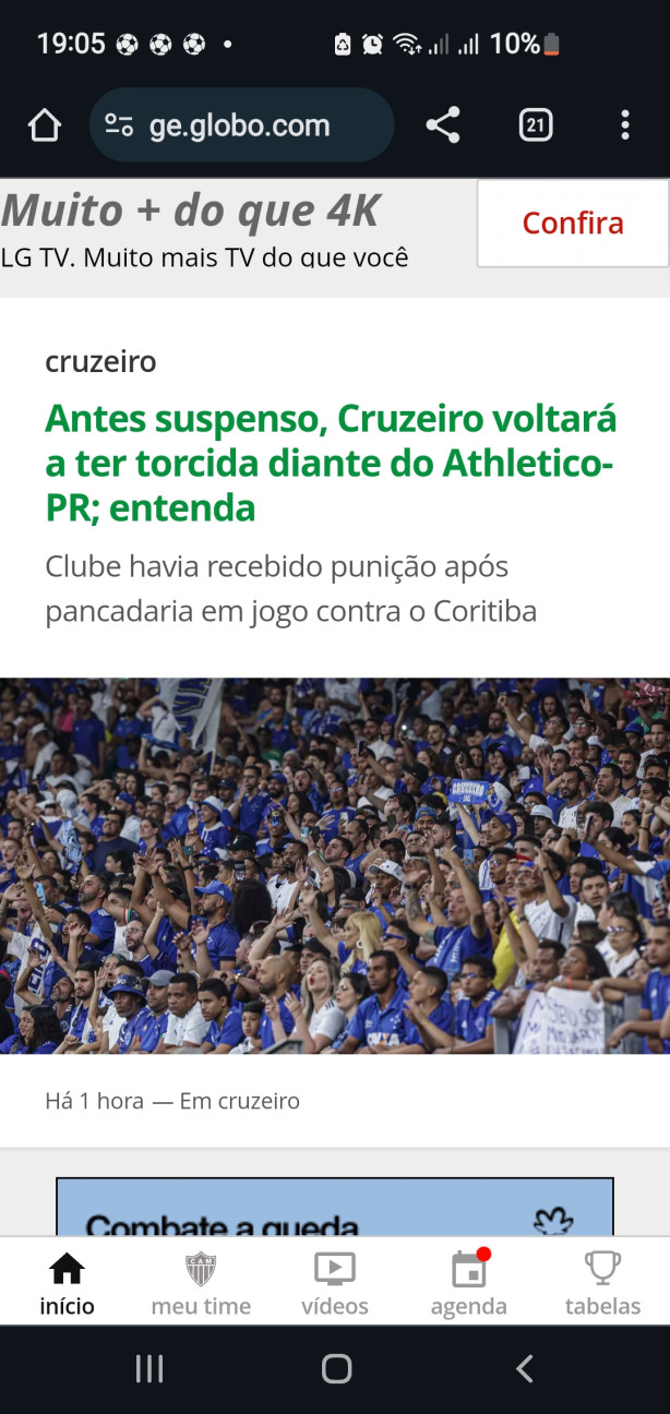 Agenda: confira os próximos jogos do Cruzeiro