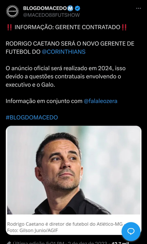 Rodrigo Caetano � nosso!