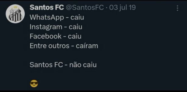 E esse tweet do Santos