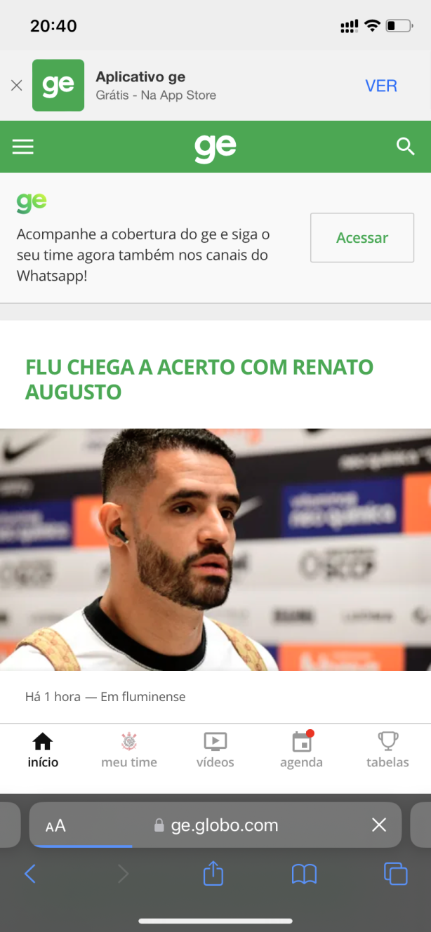 Fluminense acerta com Renato Augusto