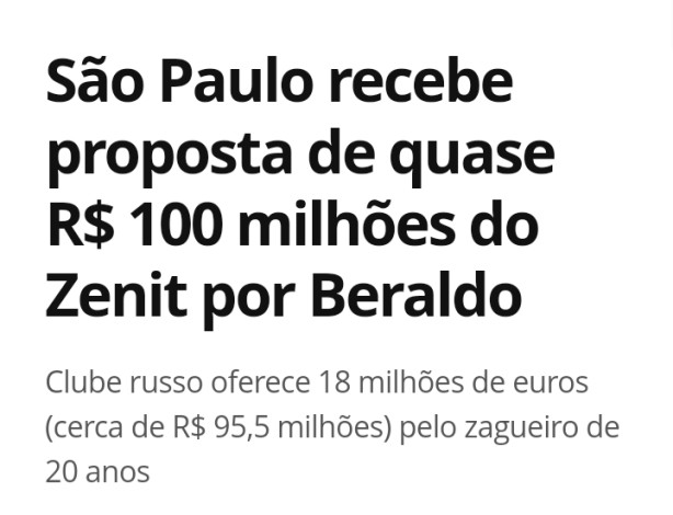 Olha s� a diferen�a dos valores apresentado pelo Zenit!