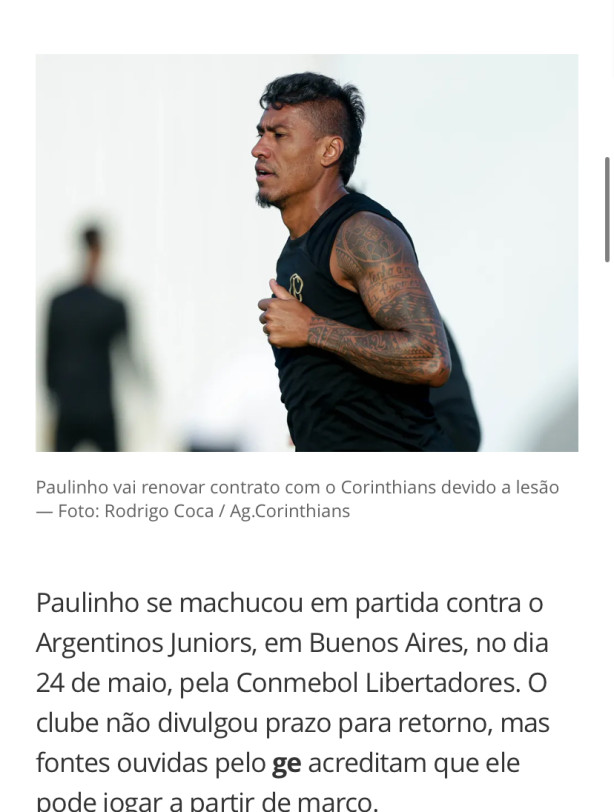 Esse contrato de 6 meses do Paulinho vai dar ruim