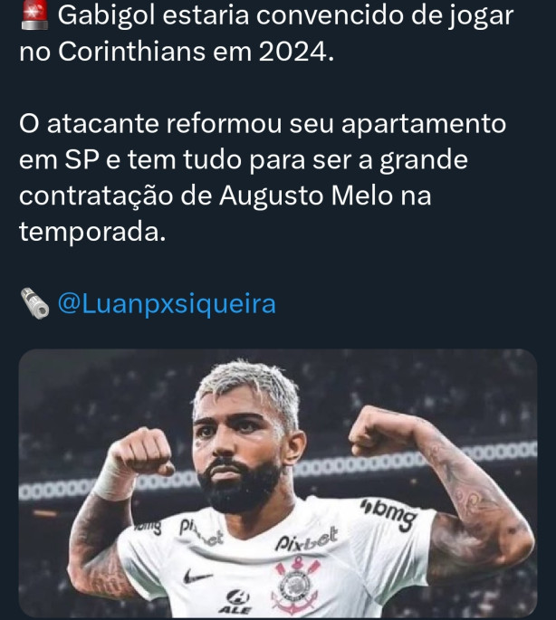 Gabigol est convencido em jogar no Corinthians