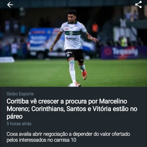 Corinthians quer jogador do Coritiba!